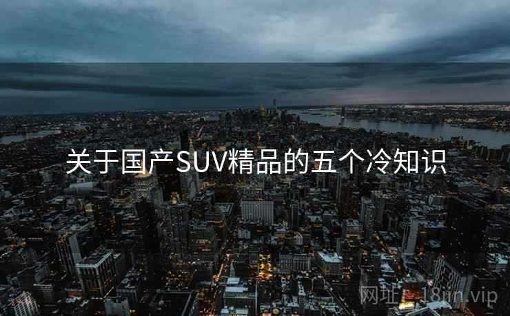 关于国产SUV精品的五个冷知识